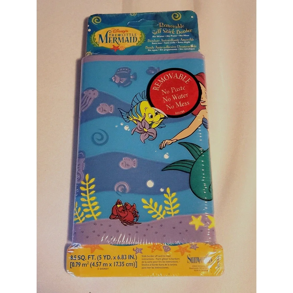 Sunworthy Disney's The Little Mermaid Removable Self Stick Border 8.5 sq ft 5 yd